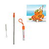 KP9694-THERMOSPHERE TELESCOPIC STAINLESS STRAW IN CASE-Orange