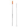 KP9712-MESOSPHERE STAINLESS STRAW WITH SILICONE TIP-Orange (Clearance Minimum 250 Units)