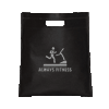 NW2942-SMALL NON WOVEN CUT-OUT HANDLE TOTE-Black