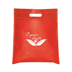 NW2942-SMALL NON WOVEN CUT-OUT HANDLE TOTE-Red