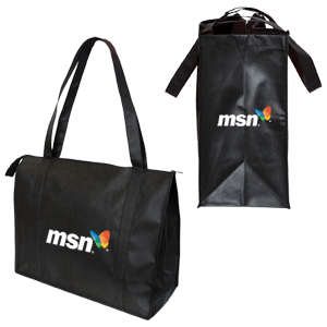 NW4835-OVERSIZE NON WOVEN CONVENTION TOTE-Black