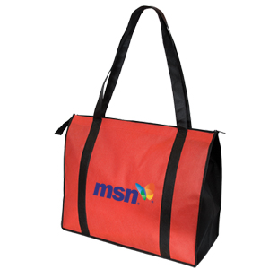 NW4835-OVERSIZE NON WOVEN CONVENTION TOTE-Red/Black