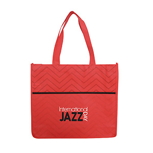 NW9649-C-TONAL NON WOVEN TOTE-Red (Clearance Minimum 160 Units)