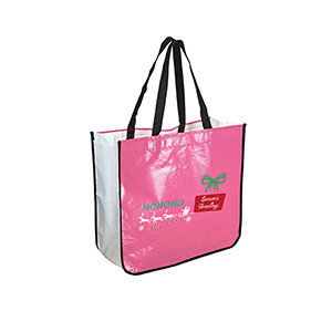 TO4708-C-EXTRA LARGE RECYCLED SHOPPING TOTE-Pink/White (Clearance Minimum 120 Units)