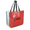 TO4708-EXTRA LARGE RECYCLED SHOPPING TOTE-Red/White