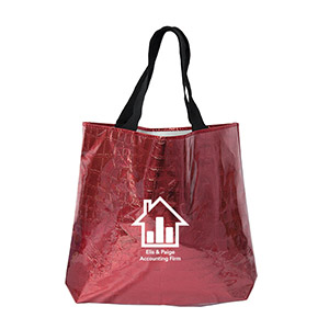 TO8740-C-DOUBLE TROUBLE TOTE BAG-Red/Clear (Clearance Minimum 130 Units)