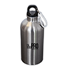WB4833-500 ml (17 fl. oz.) STAINLESS STEEL BOTTLE WITH CARABINER-Silver